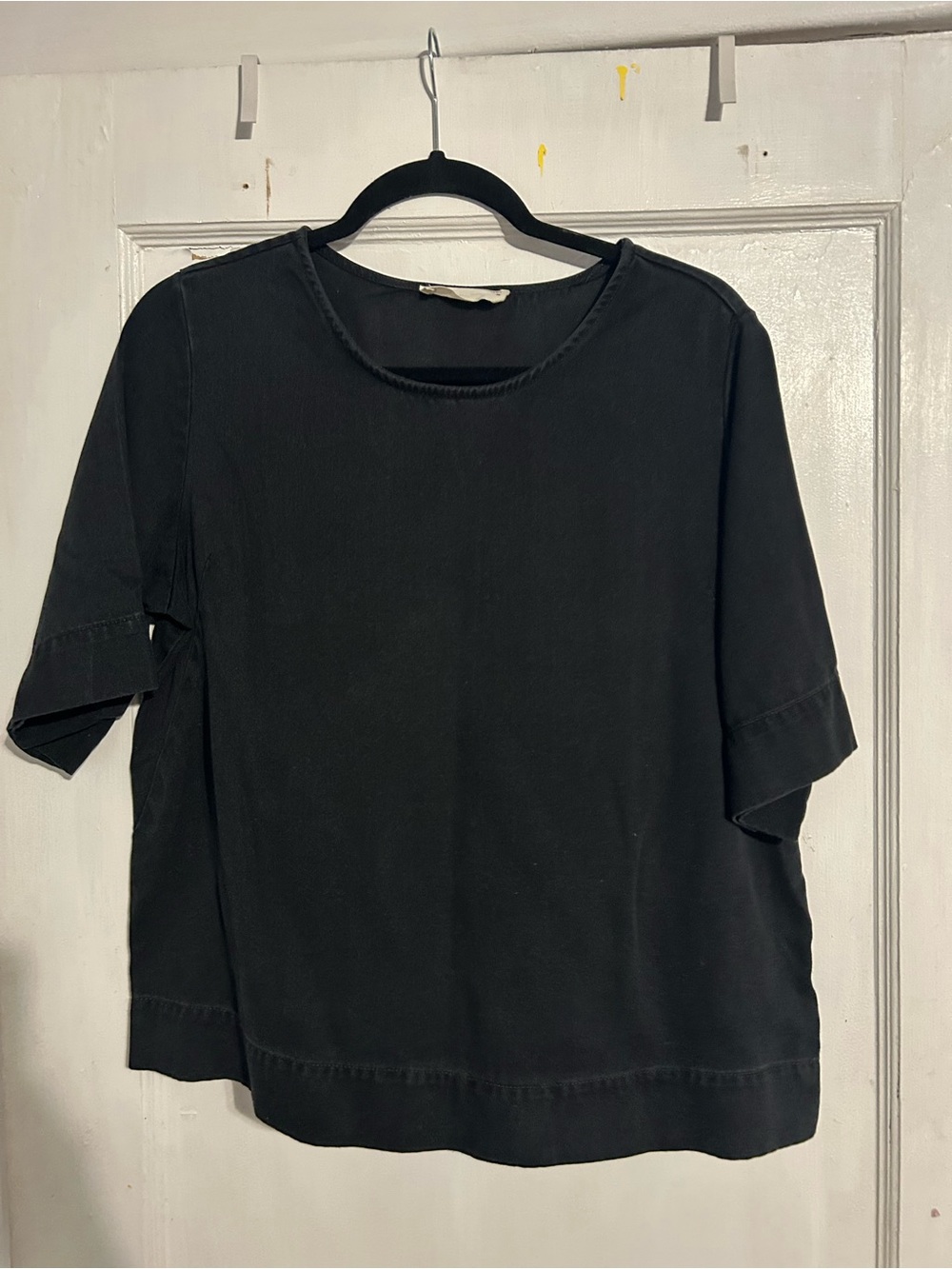Everlane Black Short-Sleeve Boxy Tee Top